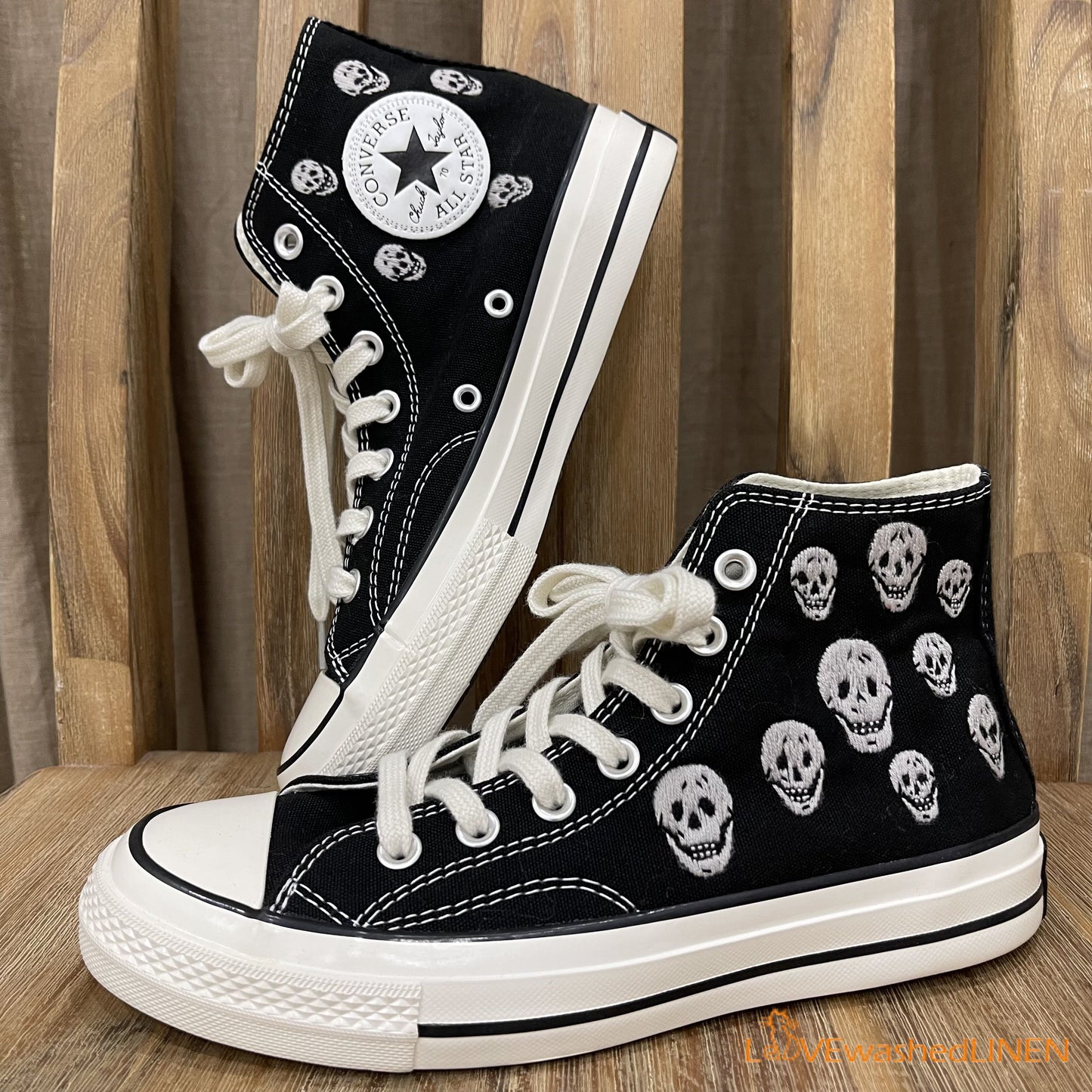 Custom Converse Chuck Taylor Embroidered Custom/Skulls Embroidered Converse Shoes/Skull Embroidered Sneaker Custom/Skull Shoes