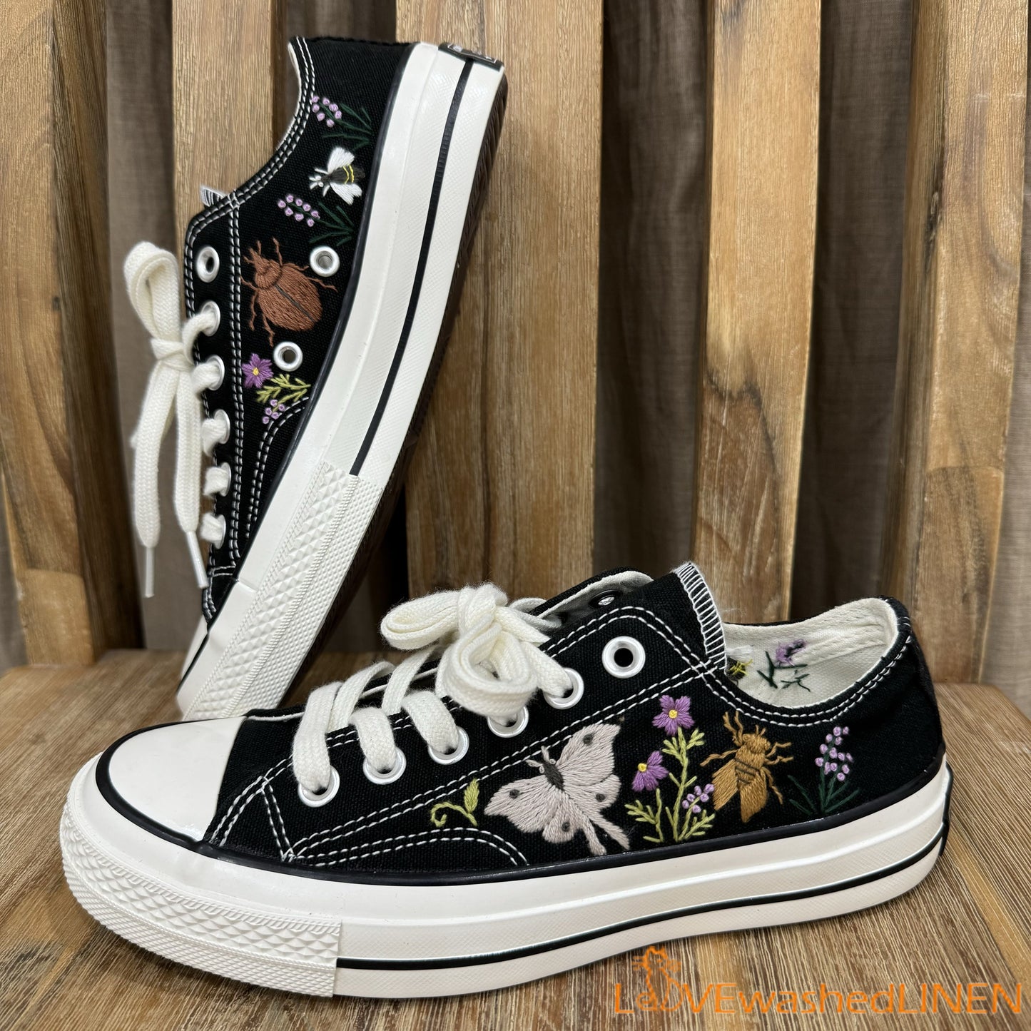 Custom Converse Embroidered/ Bugs Embroidered Converse/ Halloween Vibes Embroidered Sneakers/ Bugs Embroidered Sneakers