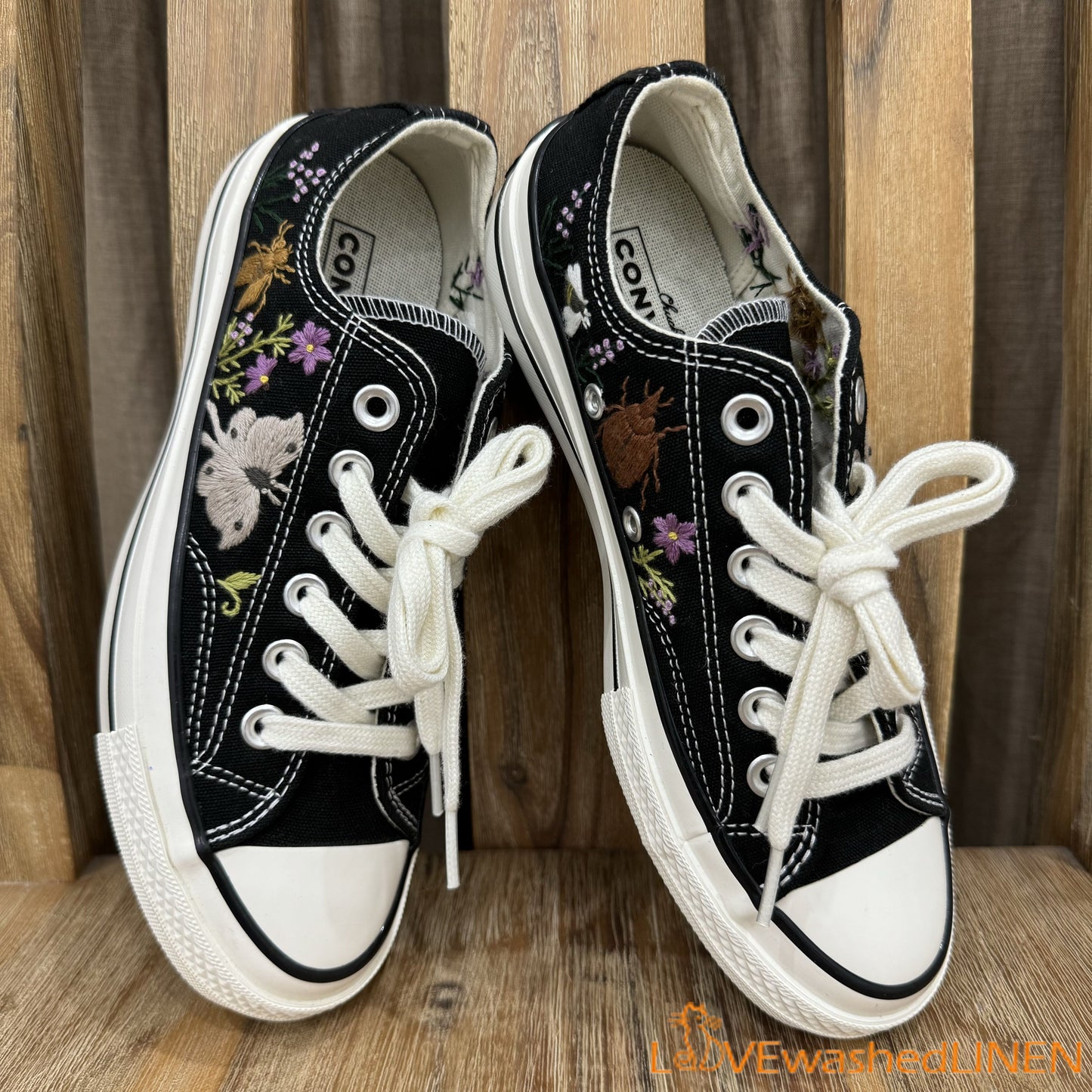 Custom Converse Embroidered/ Bugs Embroidered Converse/ Halloween Vibes Embroidered Sneakers/ Bugs Embroidered Sneakers