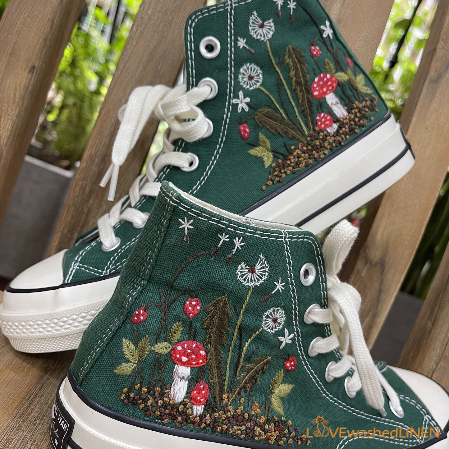 Custom Converse Chuck Taylor Mushrooms Embroidered Converse Shoes/ Mushrooms Embroidered Converse Custom/ Mushrooms Embroidered Sneakers