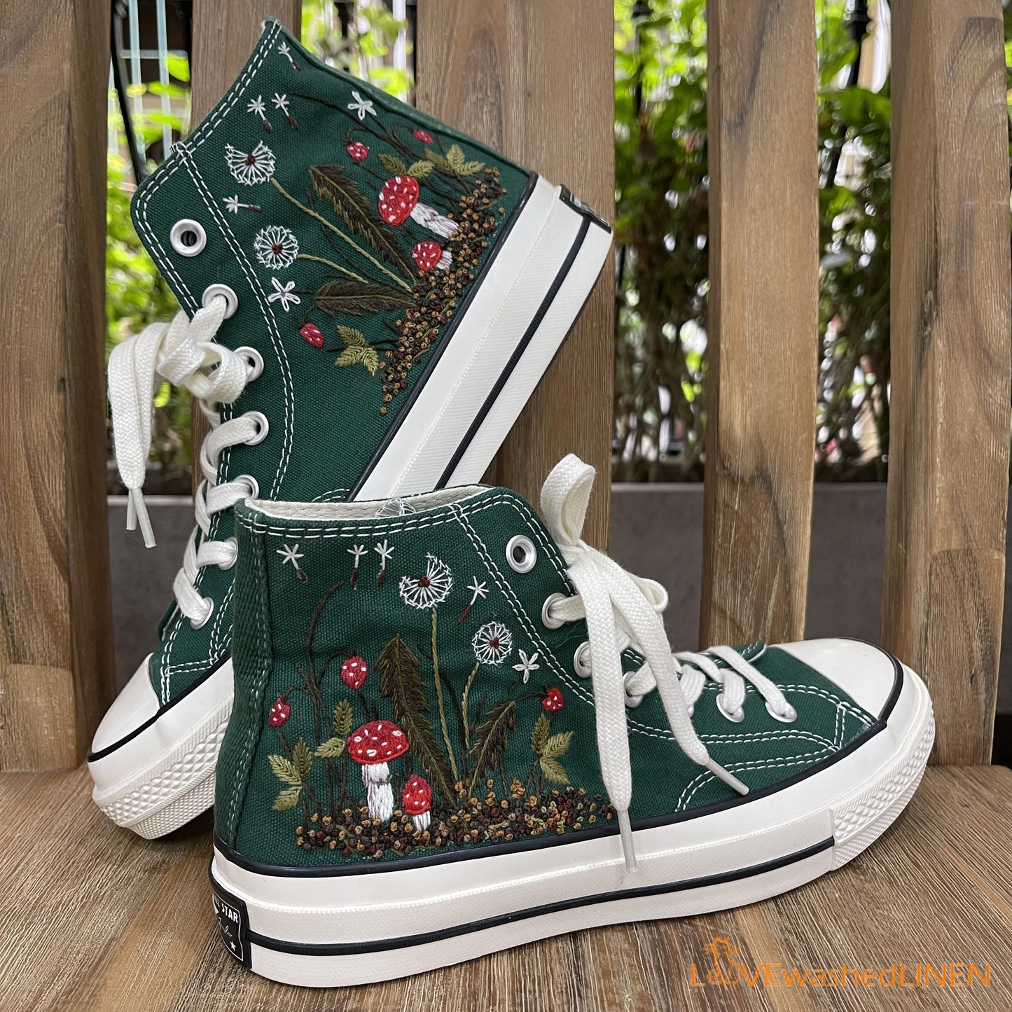 Custom Converse Chuck Taylor Mushrooms Embroidered Converse Shoes/ Mushrooms Embroidered Converse Custom/ Mushrooms Embroidered Sneakers