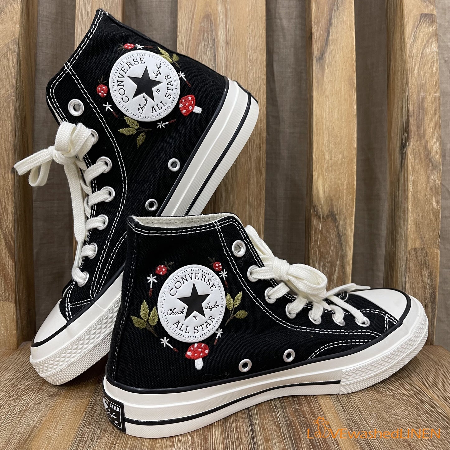 Custom Converse Chuck Taylor Mushrooms Embroidered Converse Shoes/ Mushrooms Embroidered Converse Custom/ Mushrooms Embroidered Sneakers