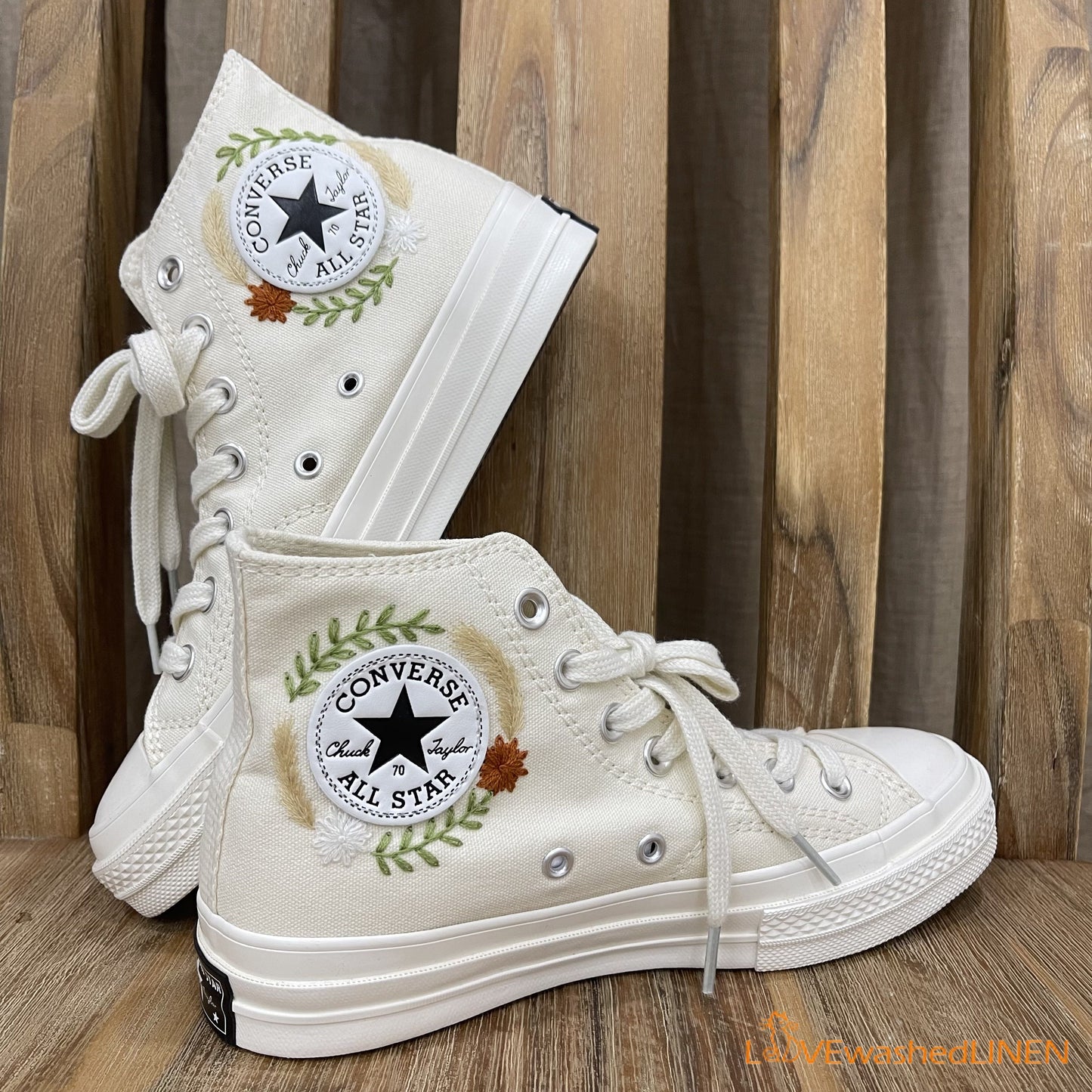 Custom Coverse Chuck Taylor/ Wedding Flowers Embroidered Converse/ Bridal Flowers Embroidered Sneakers Wedding Flowers Embroidered Sneakers/