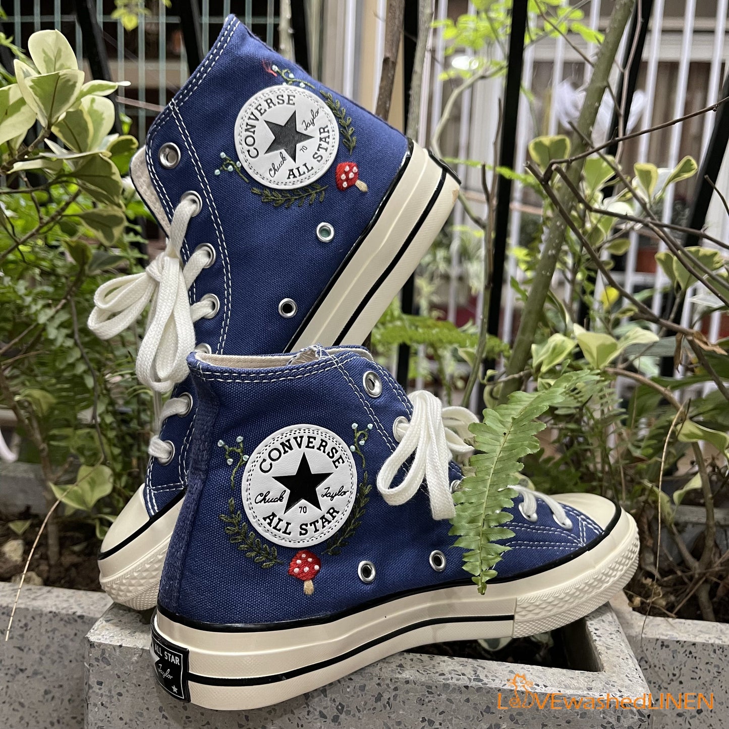 Custom Converse Chuck Taylor, Mushrooms Embroidered Converse Shoes/ Mushrooms Embroidered Converse Custom/ Mushrooms Embroidered Sneakers (Copy)