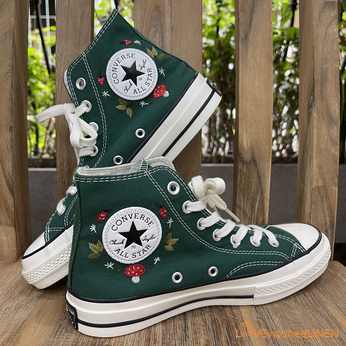 Custom Converse Chuck Taylor Mushrooms Embroidered Converse Shoes/ Mushrooms Embroidered Converse Custom/ Mushrooms Embroidered Sneakers