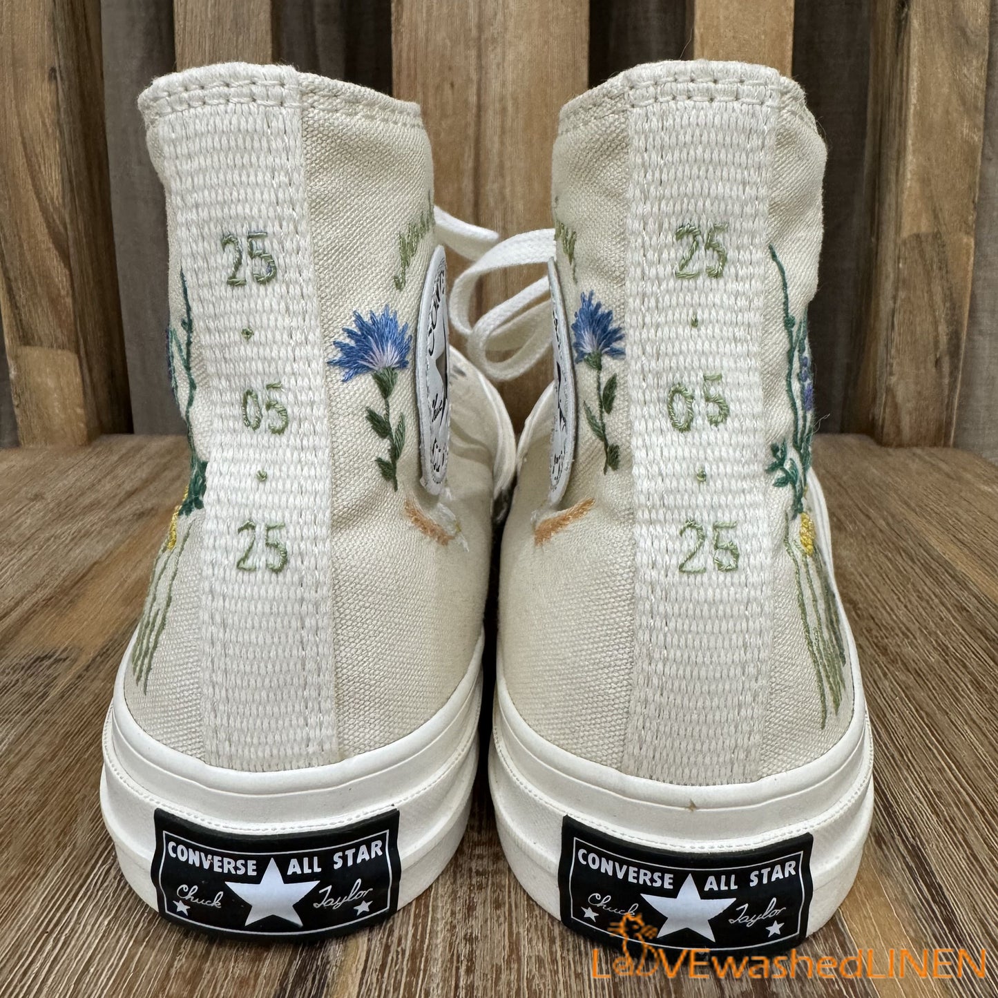 Custom Wedding Sneakers/ Wedding Flowers Embroidered Shoes/ Bridal Flowers Embroidered Sneakers Wedding Flowers Embroidered Sneakers/