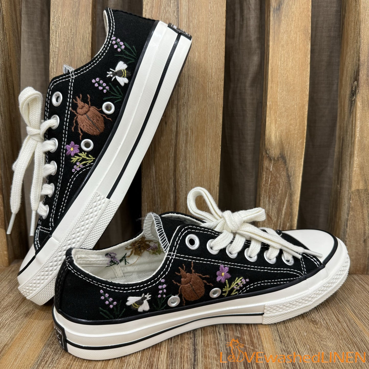 Custom Converse Embroidered/ Bugs Embroidered Converse/ Halloween Vibes Embroidered Sneakers/ Bugs Embroidered Sneakers