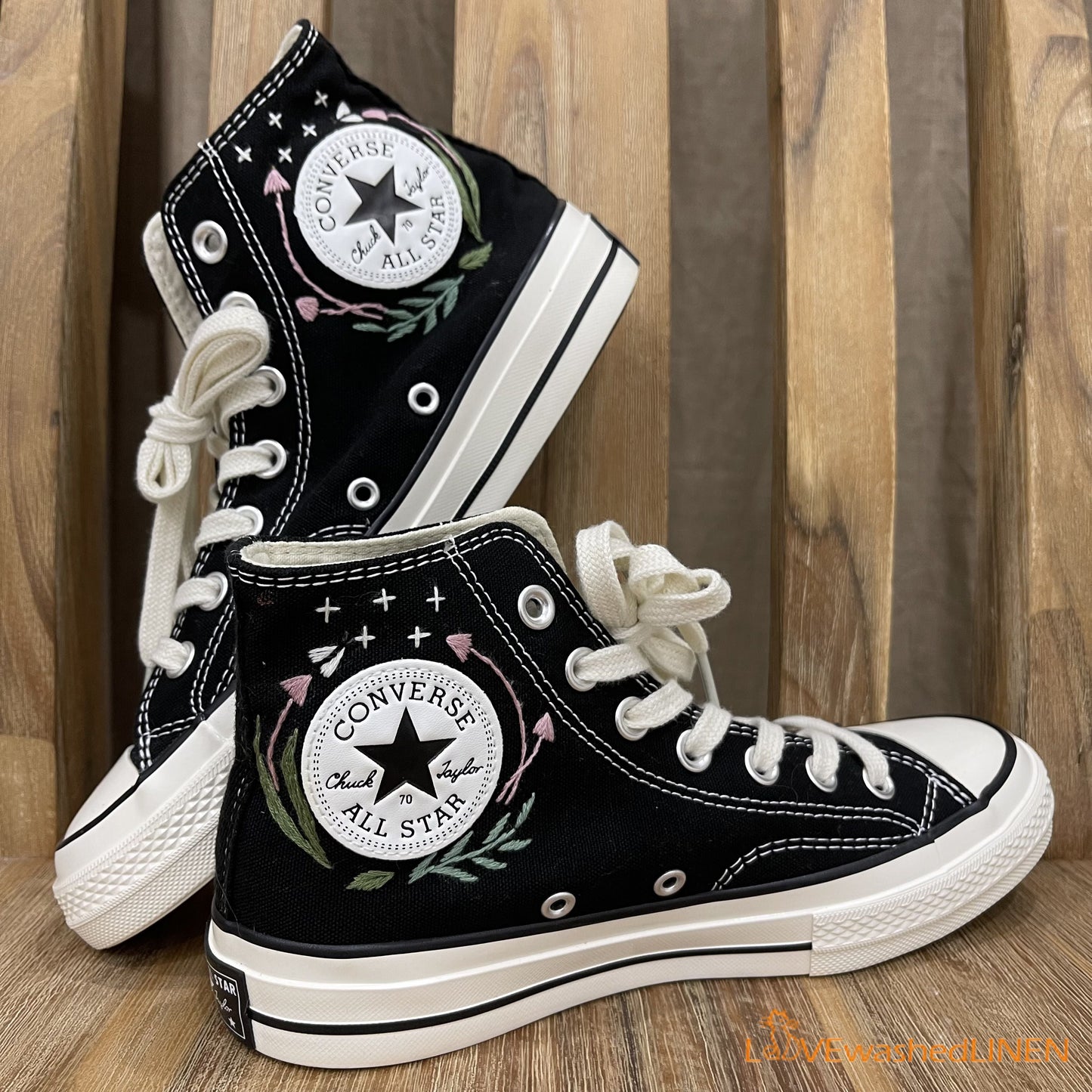 Custom Converse Chuck Taylor Embroidered/ Ghost Embroidered Converse/ Halloween Vibes Embroidered Sneakers