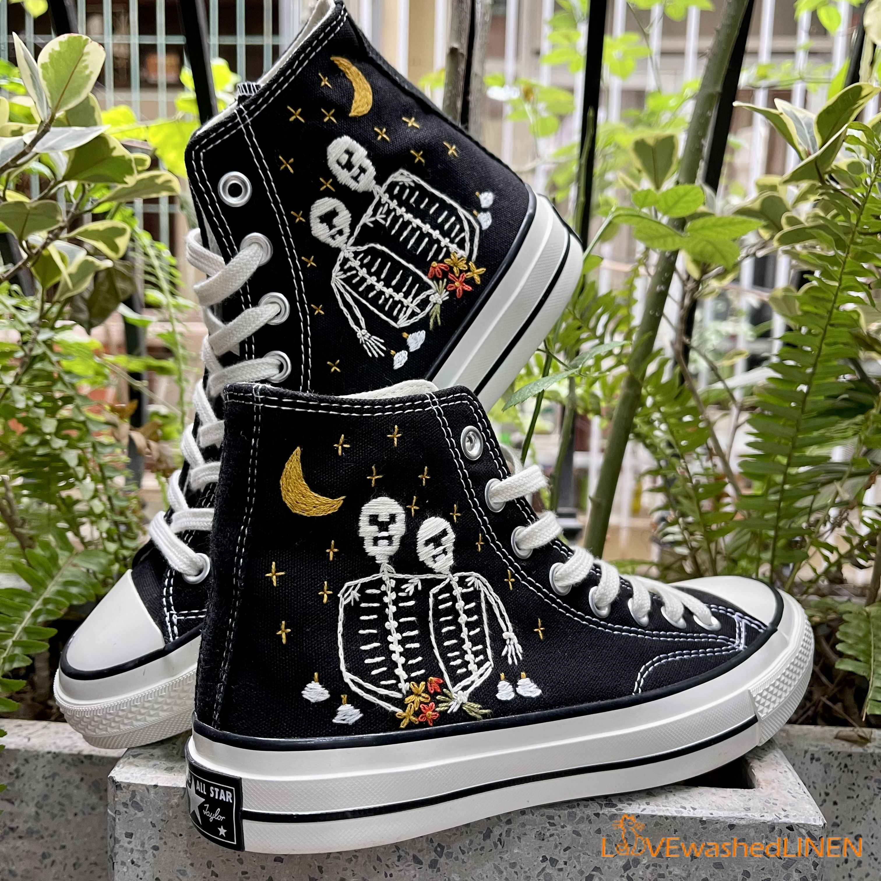 Custom Converse Chuck Taylor/ Bone Lover Embroidered Convesre