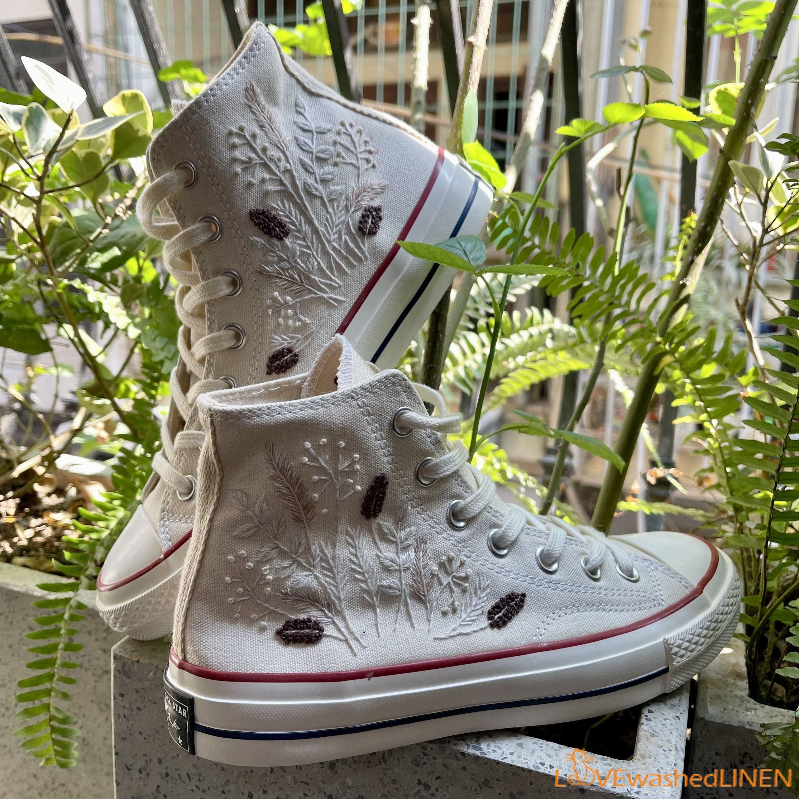 Hand embroidered best sale converse