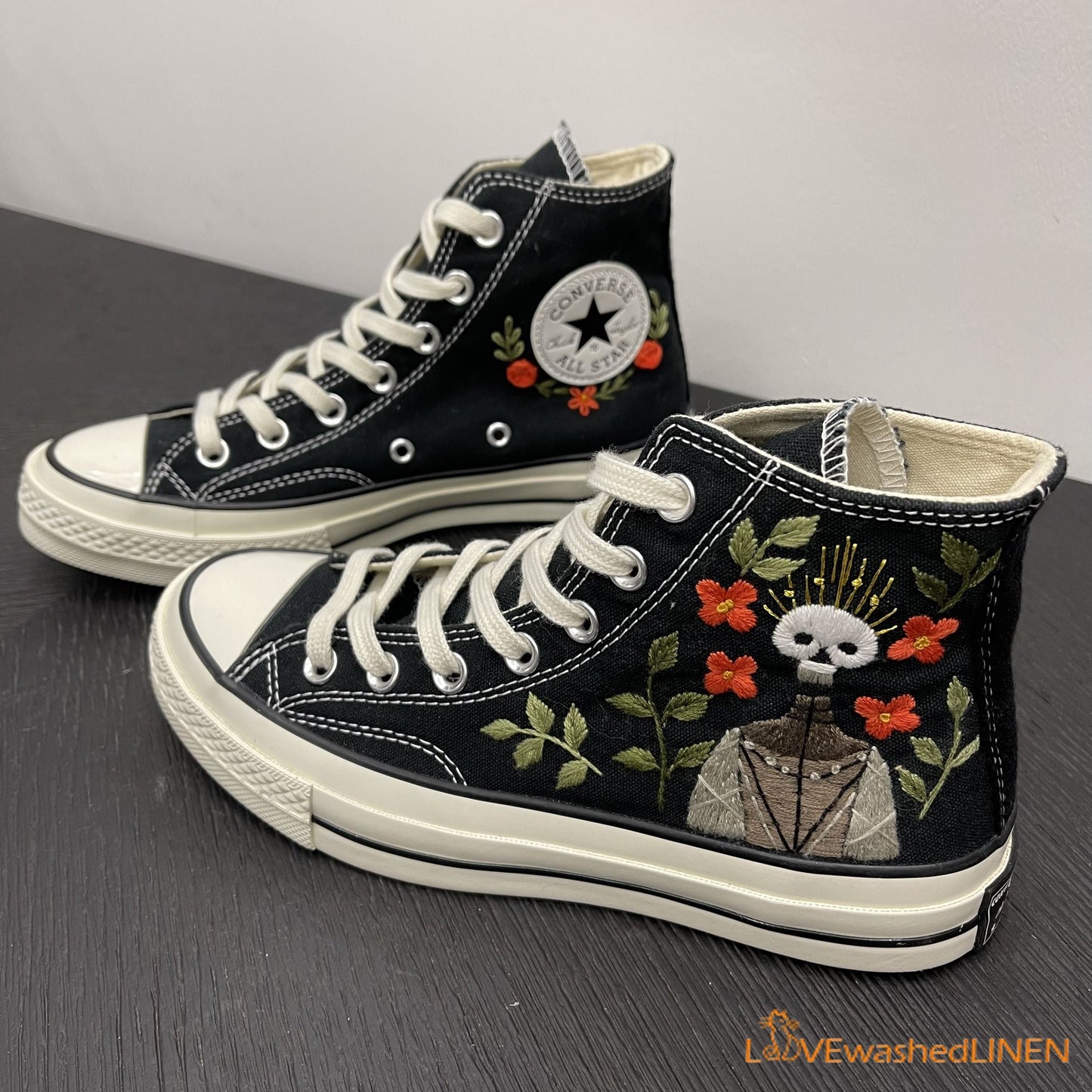 Custom Converse Chuck Taylor Embroidered Memento Converse Shoes/ Impressive Embroidered Converse Custom