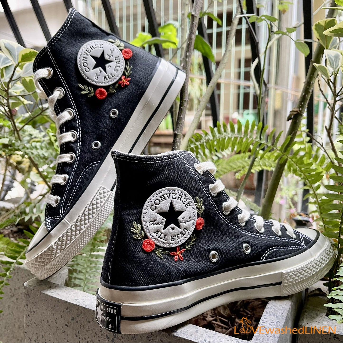 Custom Converse Chuck Taylor Embroidered Memento Converse Shoes/ Impressive Embroidered Converse Custom