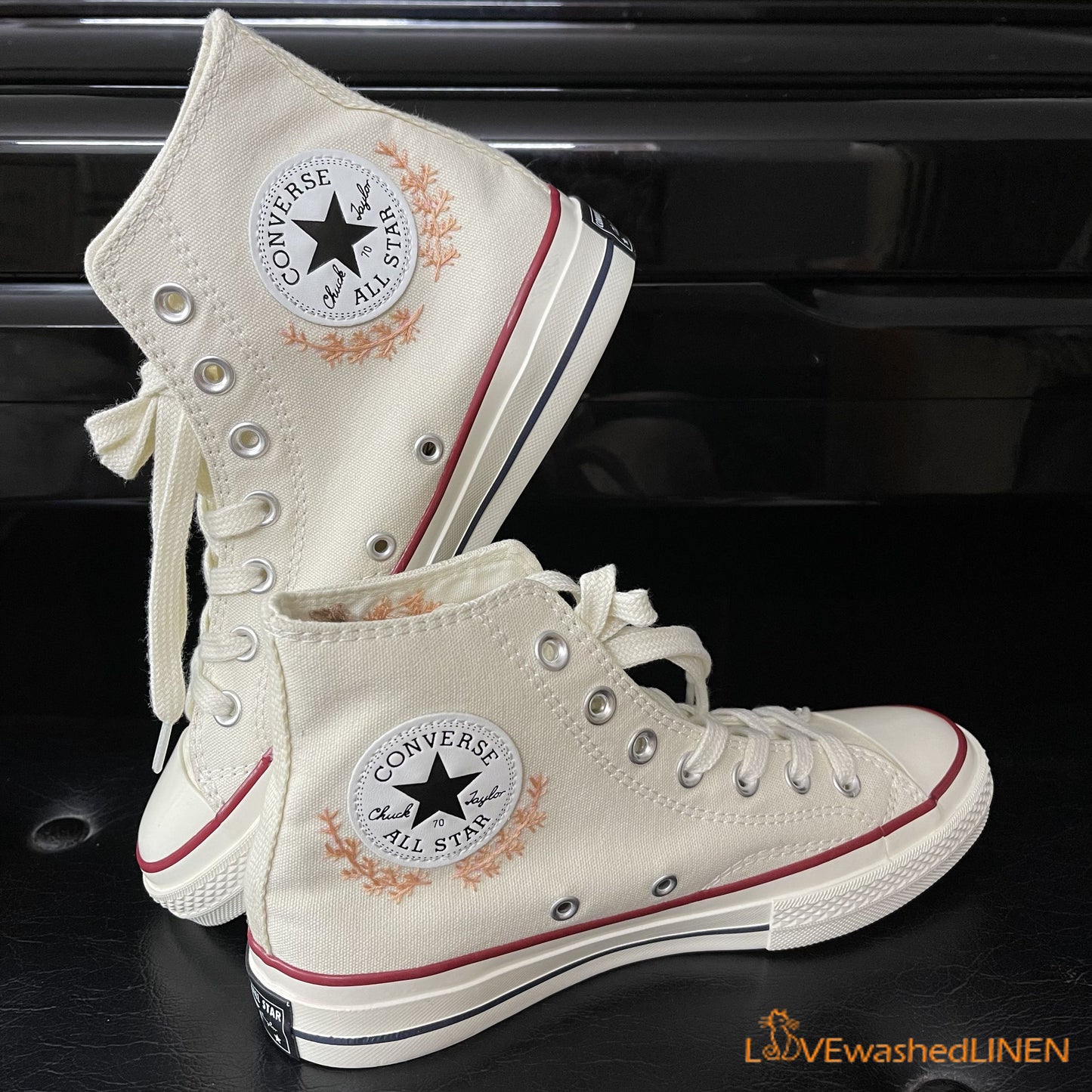 Custom Embroidered Converse High Tops Chuck Taylor 1970s/ Embroidered Snake Converse/ Custom Converse Chuck Taylor Embroidered Snake