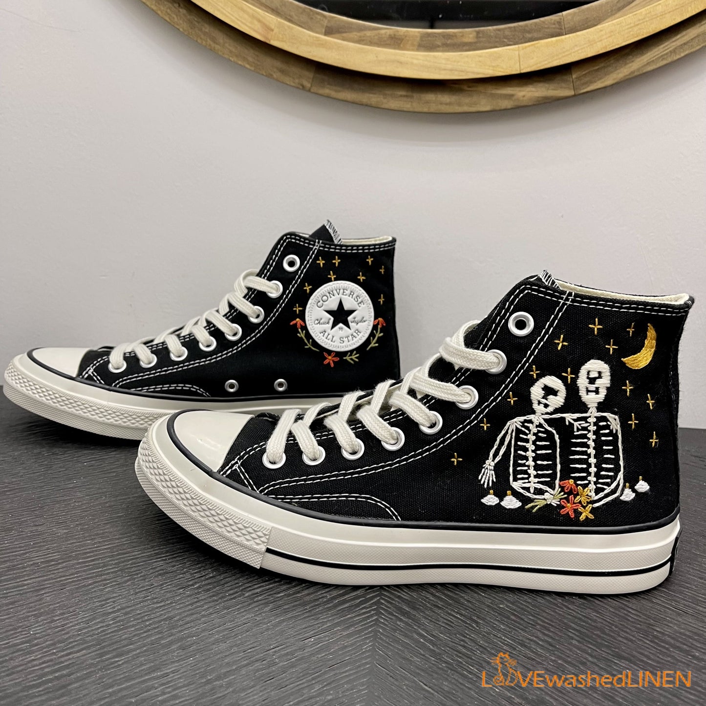 Custom Converse Chuck Taylor/ Bone Lover Embroidered Convesre/ Bone Lover Embroidered Sneakers/Bone Lover Embroidered High Tops