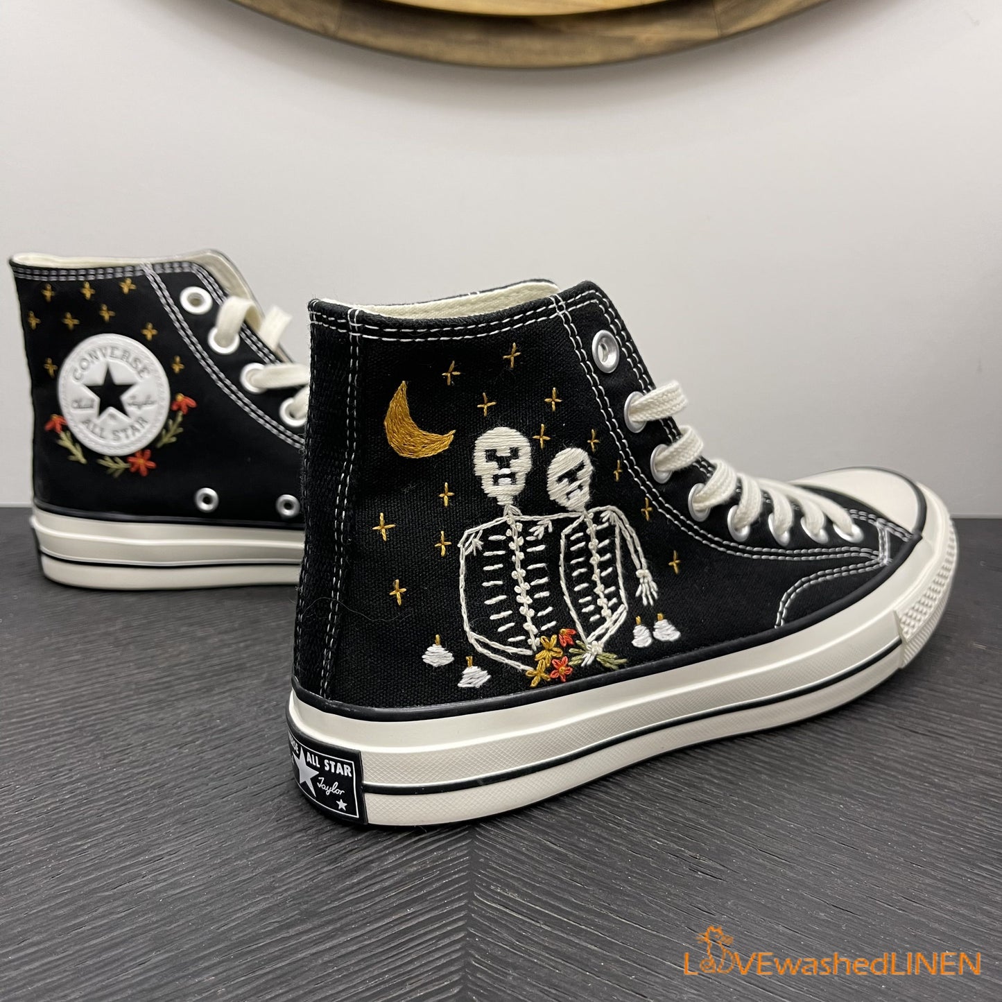 Custom Converse Chuck Taylor/ Bone Lover Embroidered Convesre/ Bone Lover Embroidered Sneakers/Bone Lover Embroidered High Tops