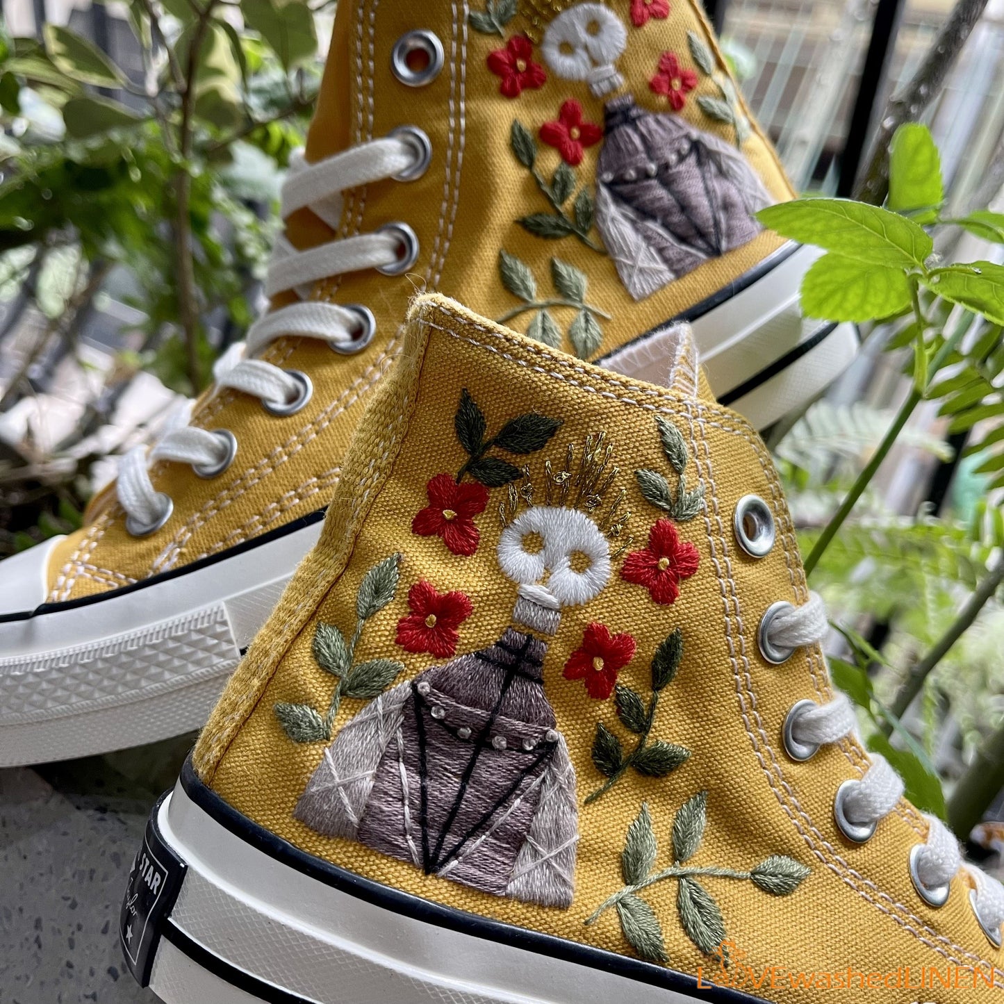 Custom Converse Chuck Taylor Embroidered Memento Converse Shoes/ Impressive Embroidered Converse Custom