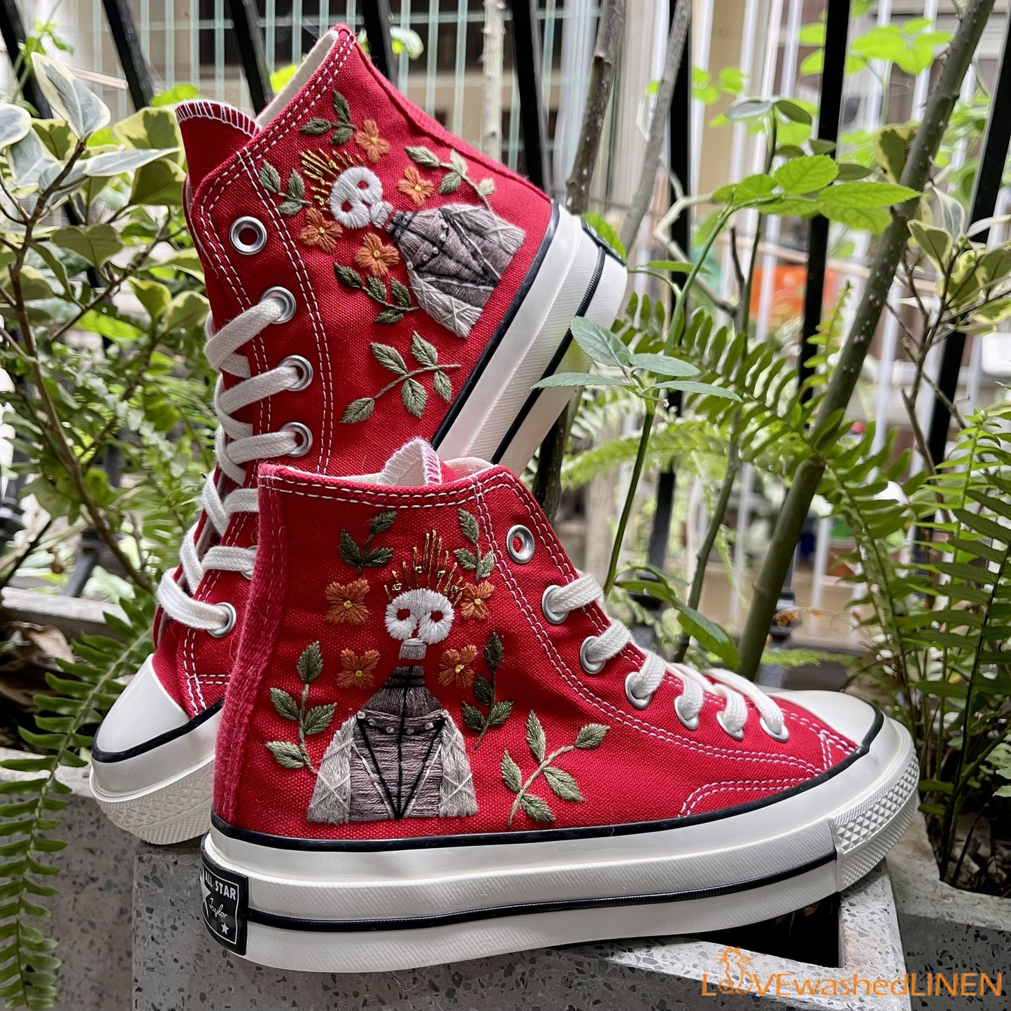 Custom Converse Chuck Taylor Embroidered Memento Converse Shoes/ Impressive Embroidered Converse Custom