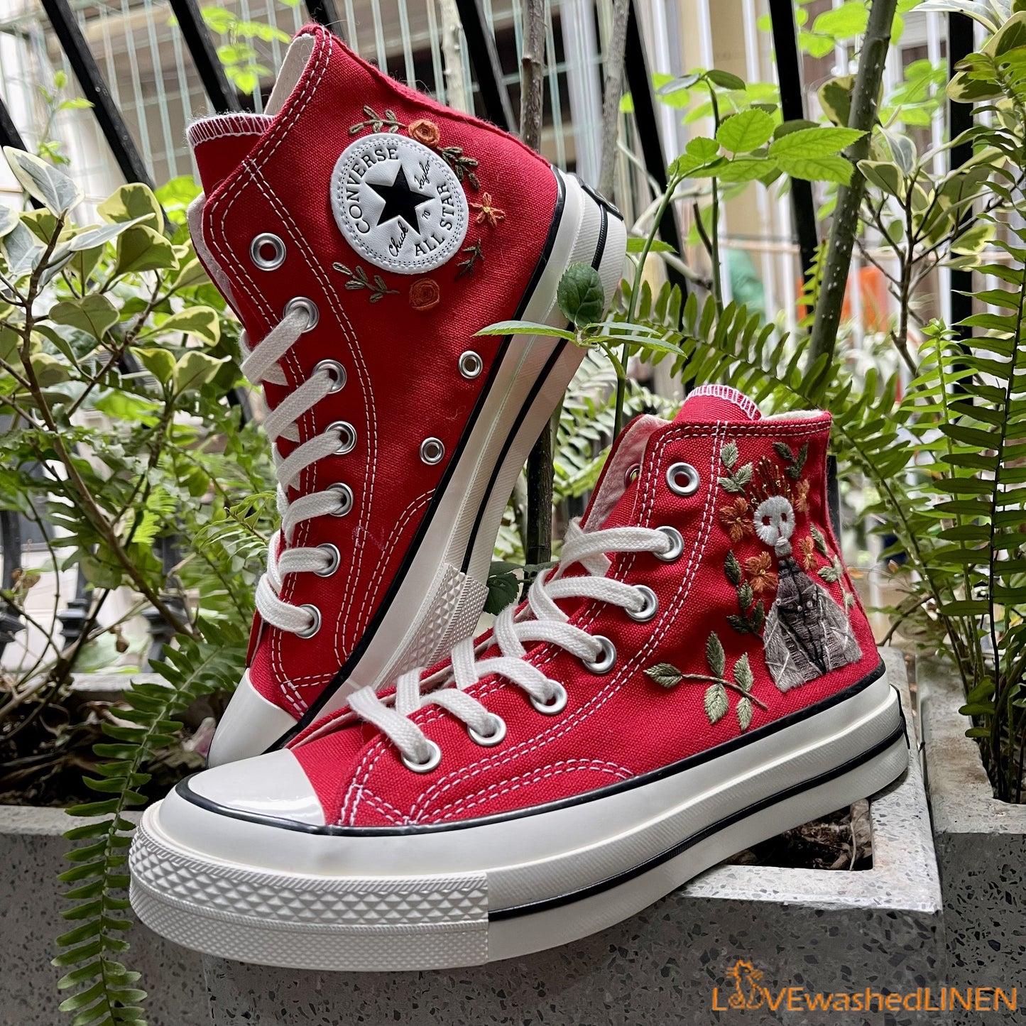 Custom Converse Chuck Taylor Embroidered Memento Converse Shoes/ Impressive Embroidered Converse Custom